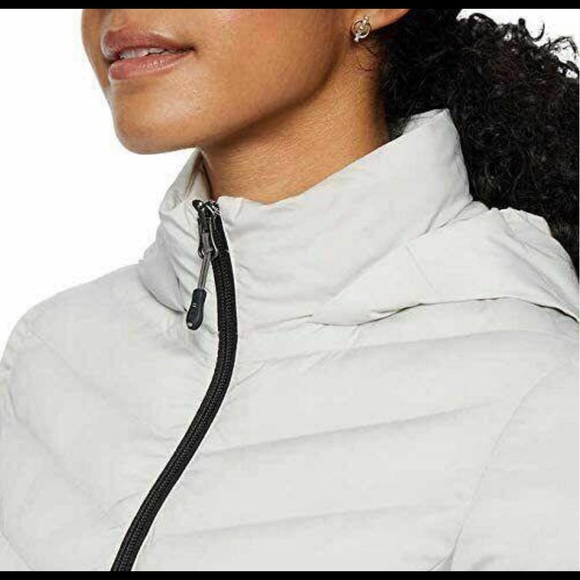 NWT 32 Degrees 4-Way Stretch Hooded Coat Jacket in Silver Post - Picture 2 of 7